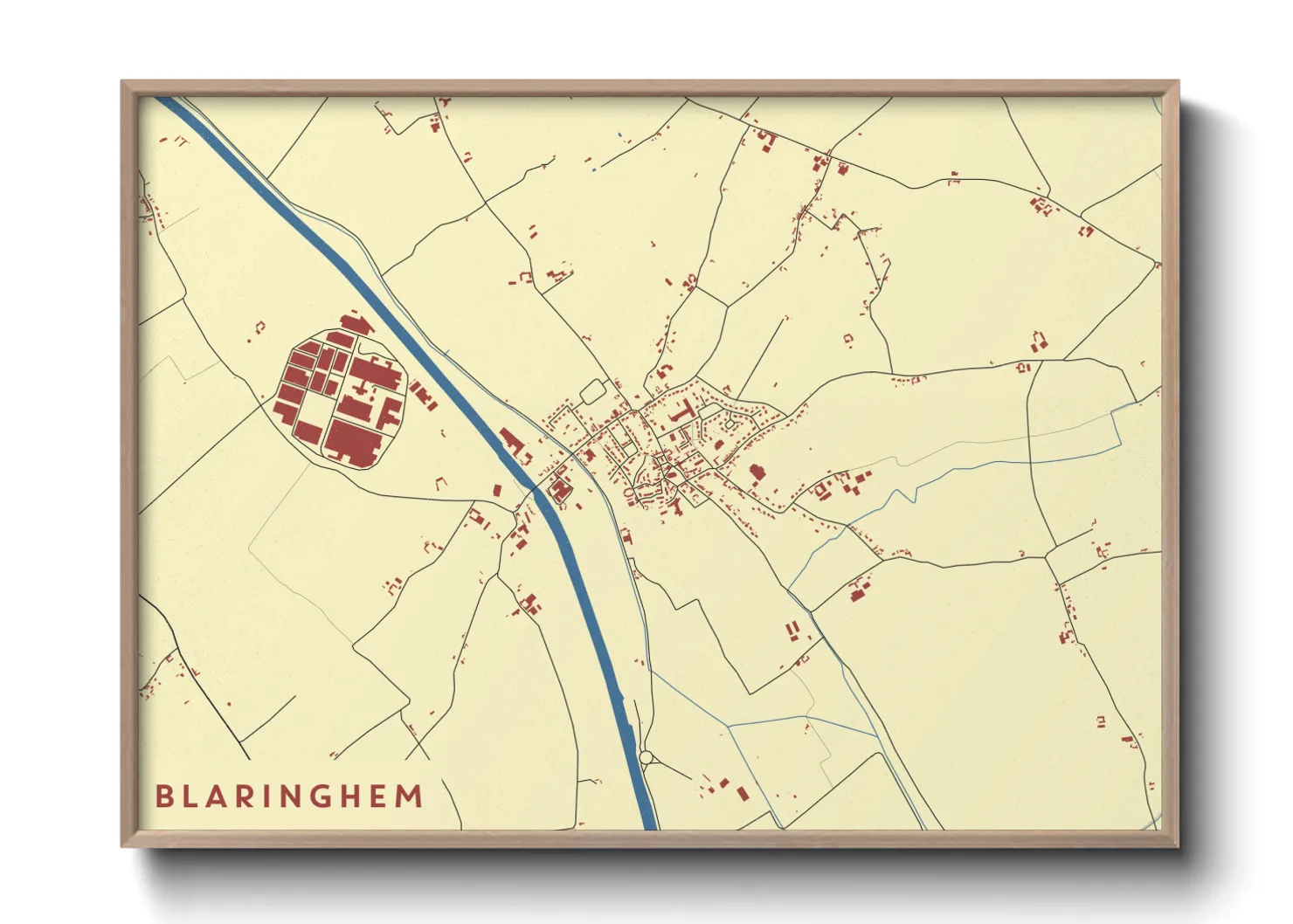 Une affiche de carte sur Blaringhem