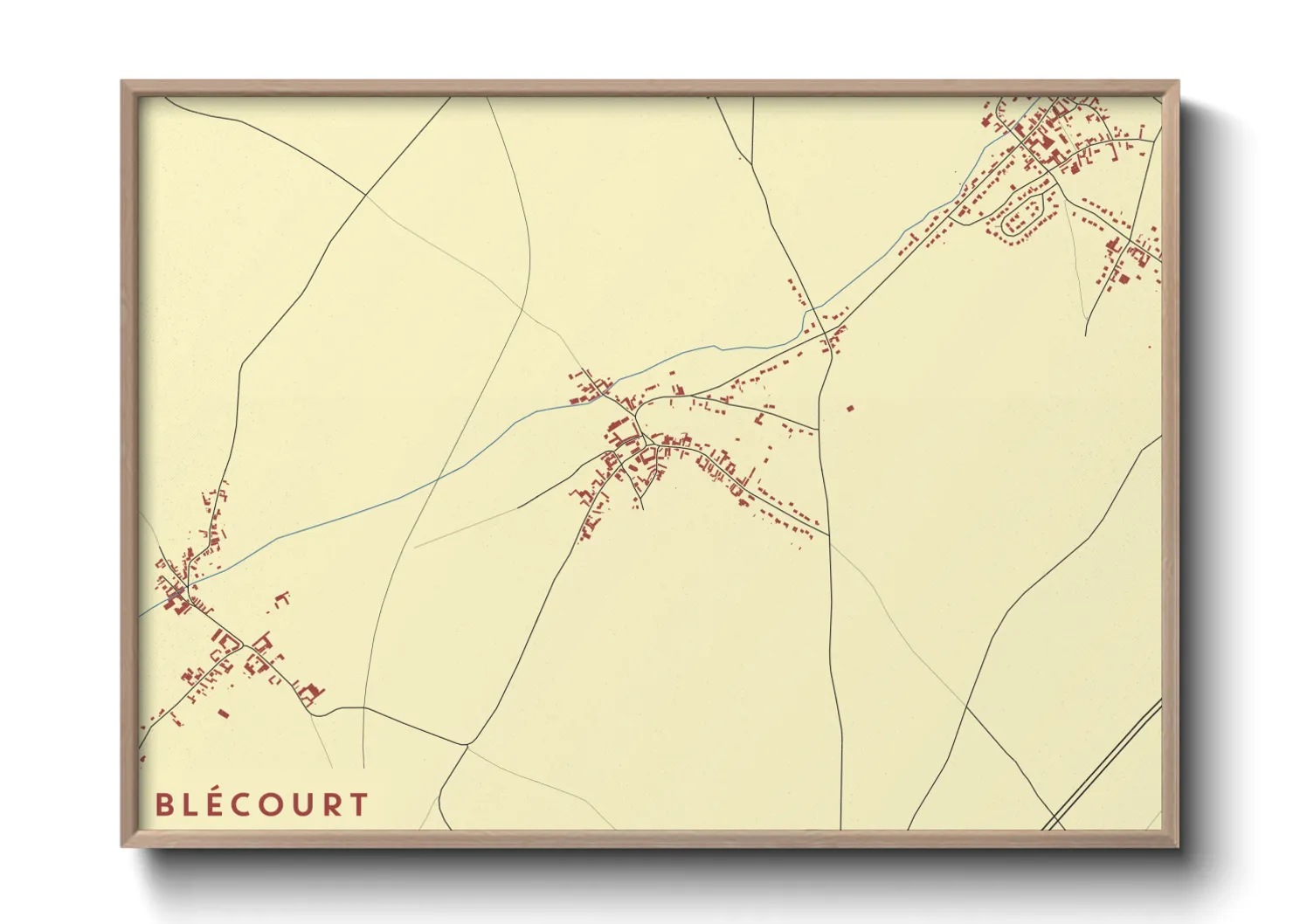 Une affiche de carte sur Blécourt