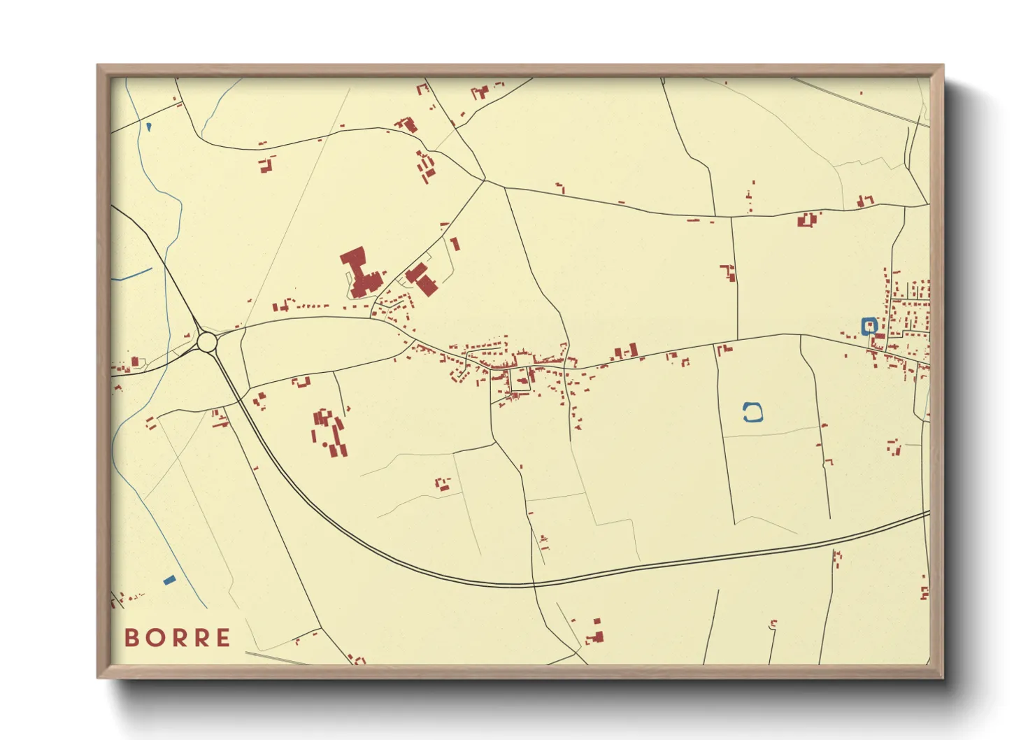 Une affiche de carte sur Borre