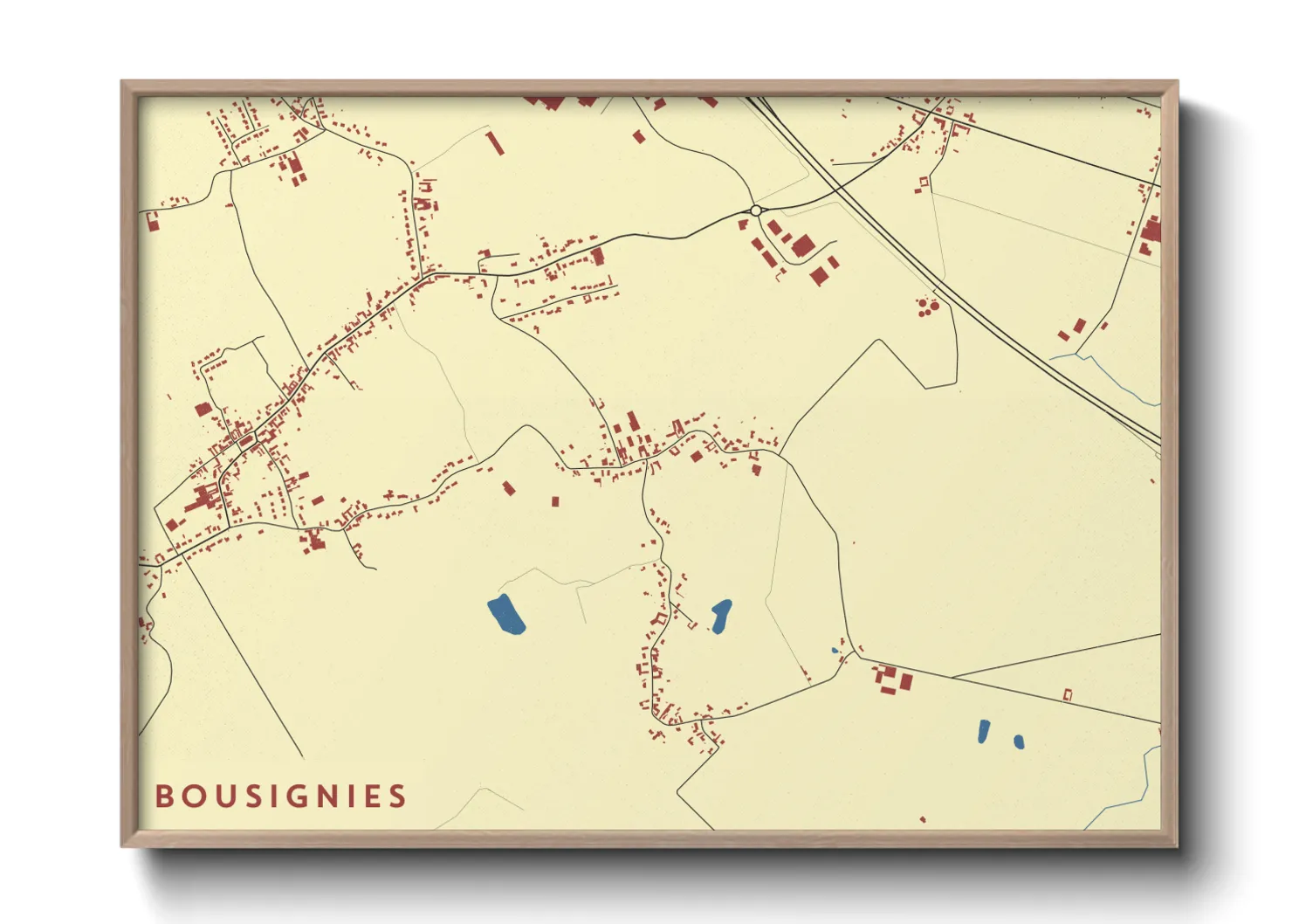 Une affiche de carte sur Bousignies