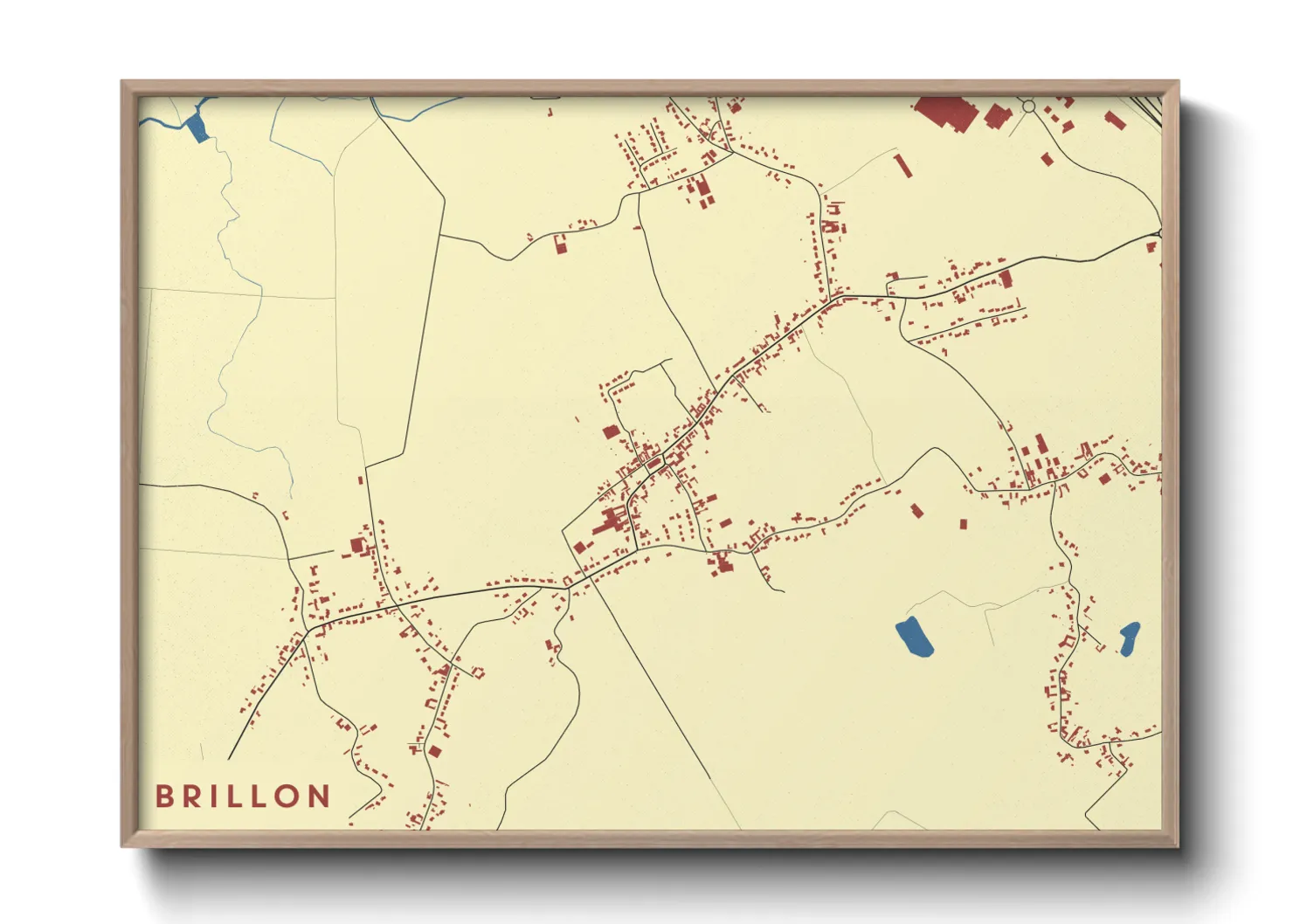 Une affiche de carte sur Brillon