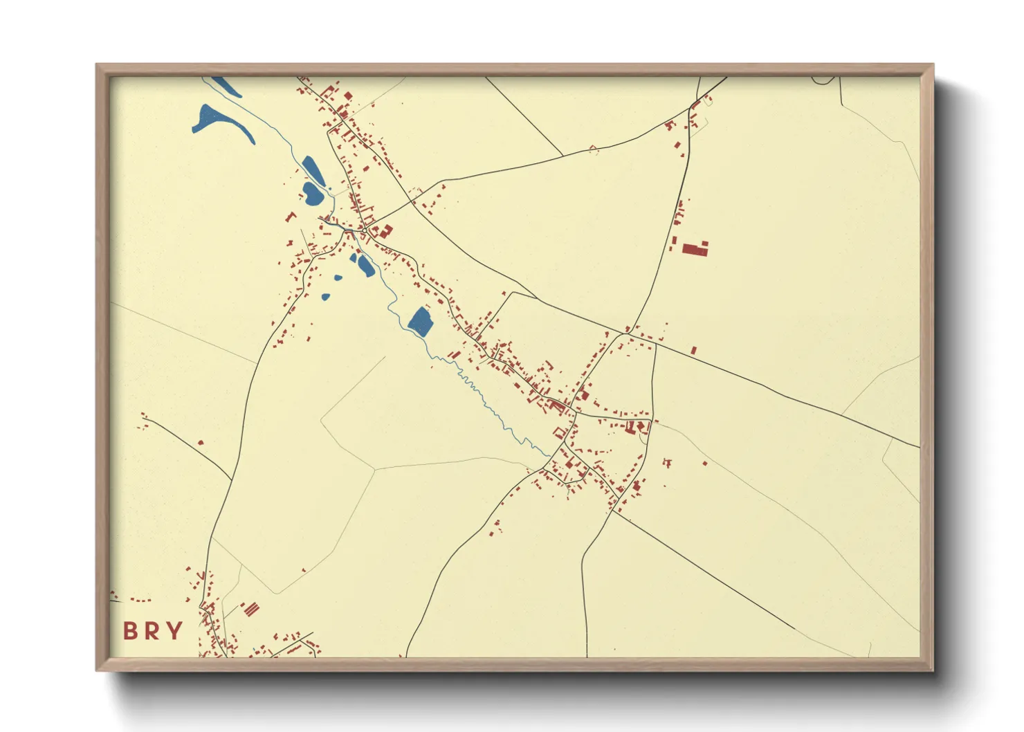 Une affiche de carte sur Bry