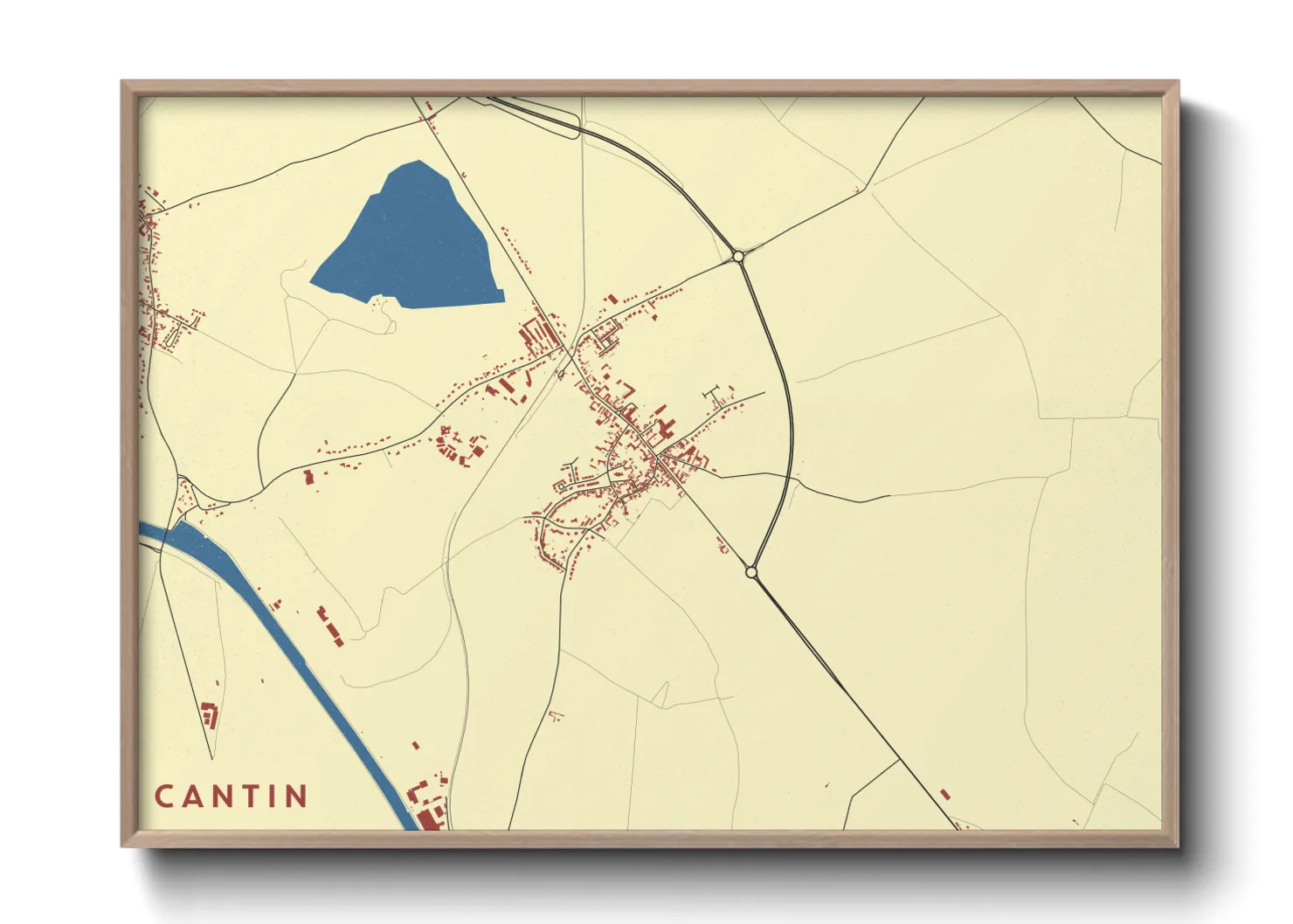 Une affiche de carte sur Cantin