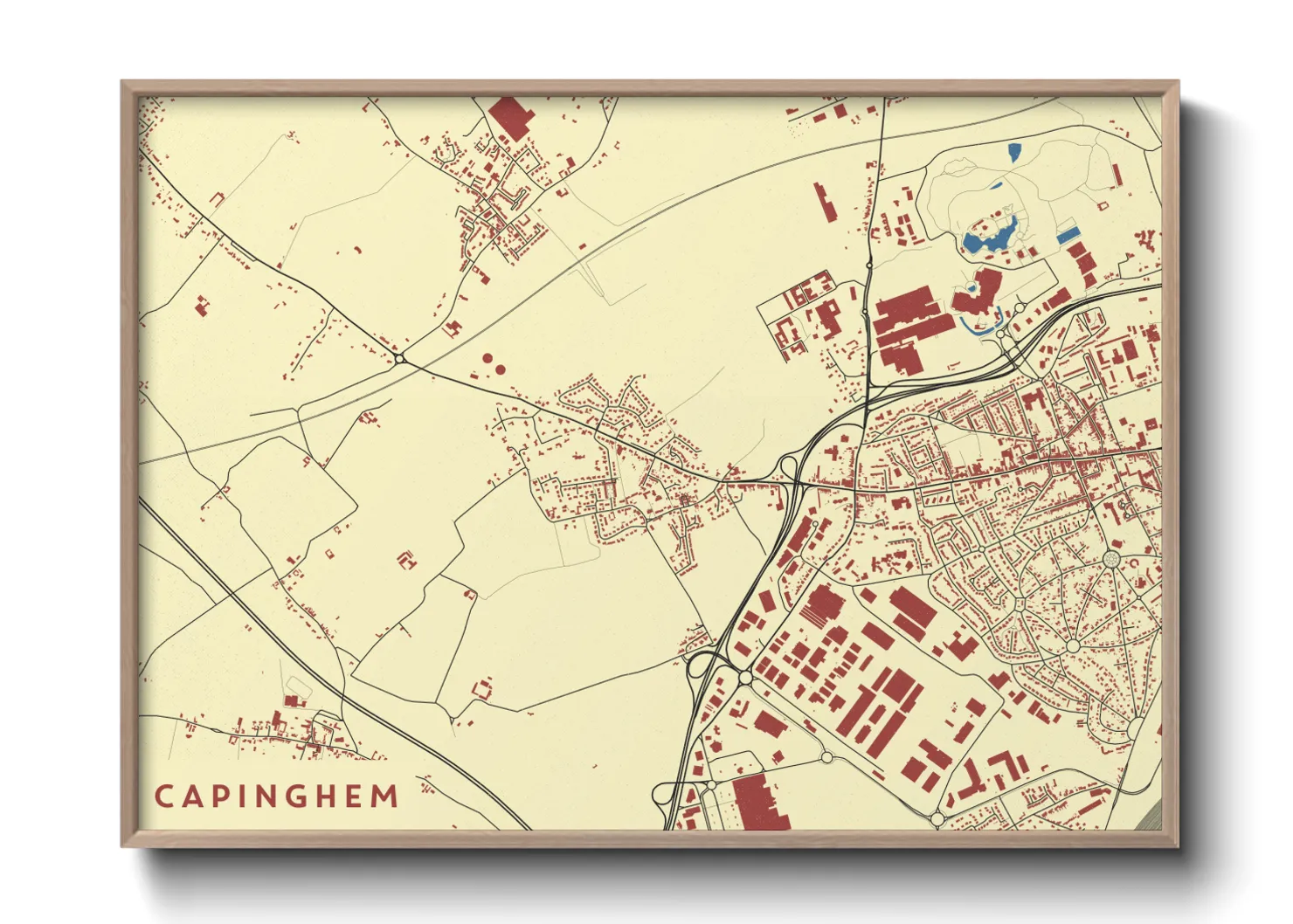 Une affiche de carte sur Capinghem