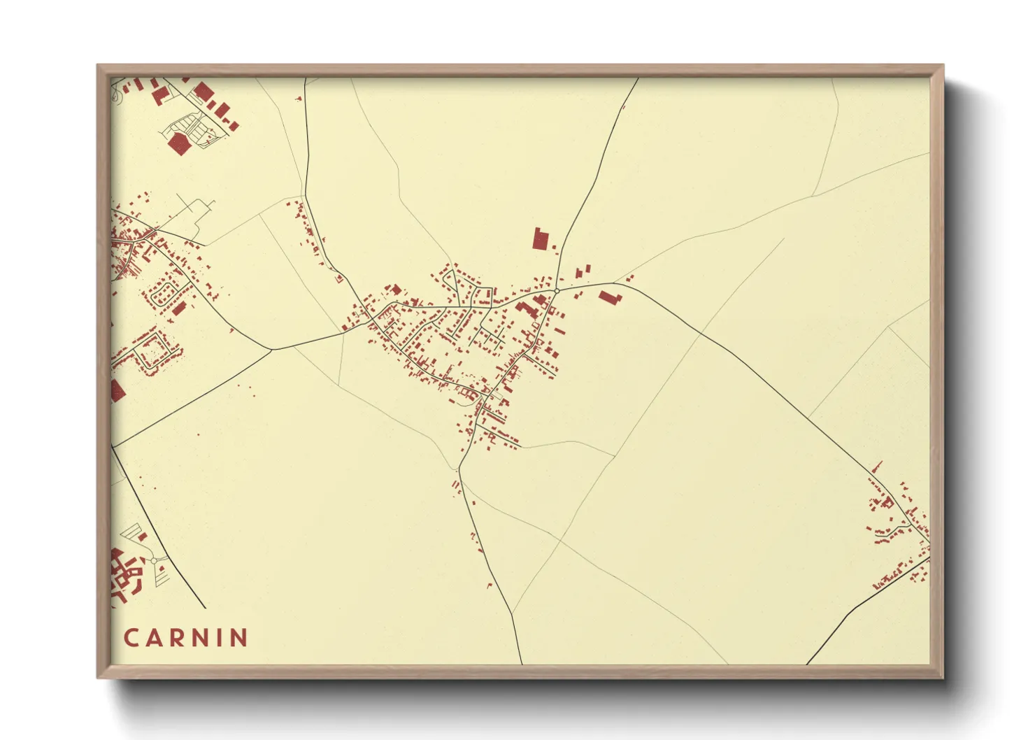 Une affiche de carte sur Carnin