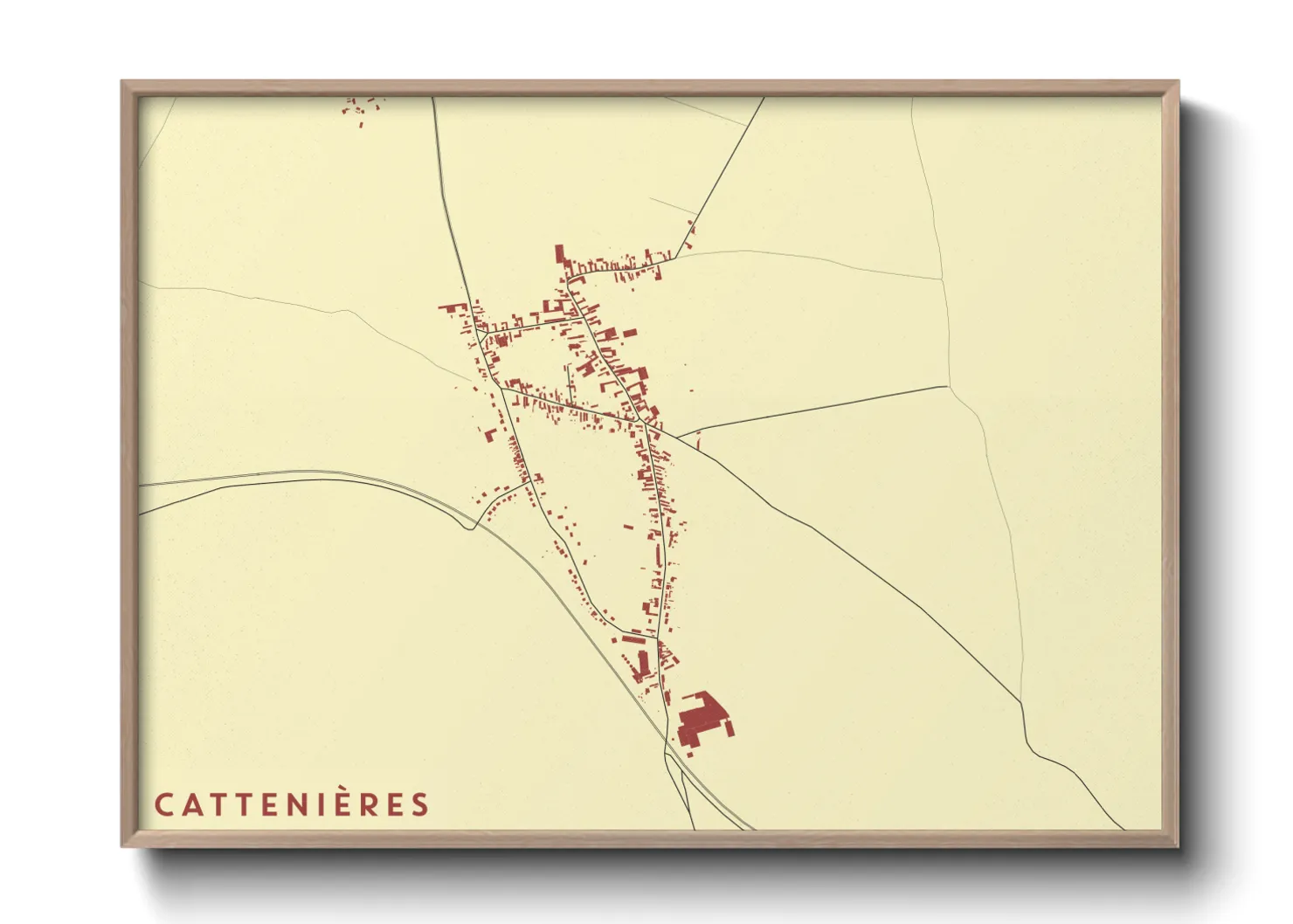 Une affiche de carte sur Cattenières