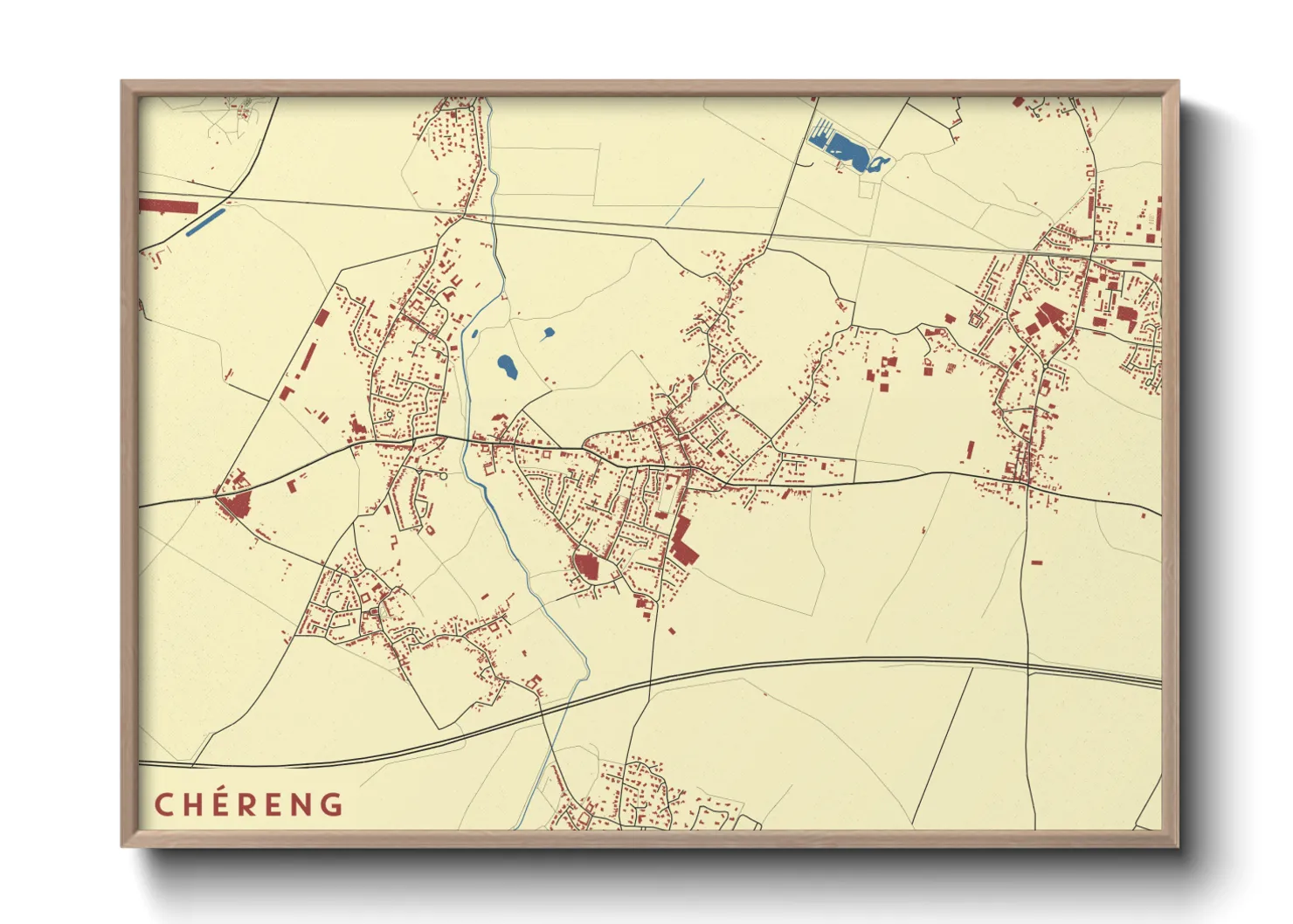 Une affiche de carte sur Chéreng