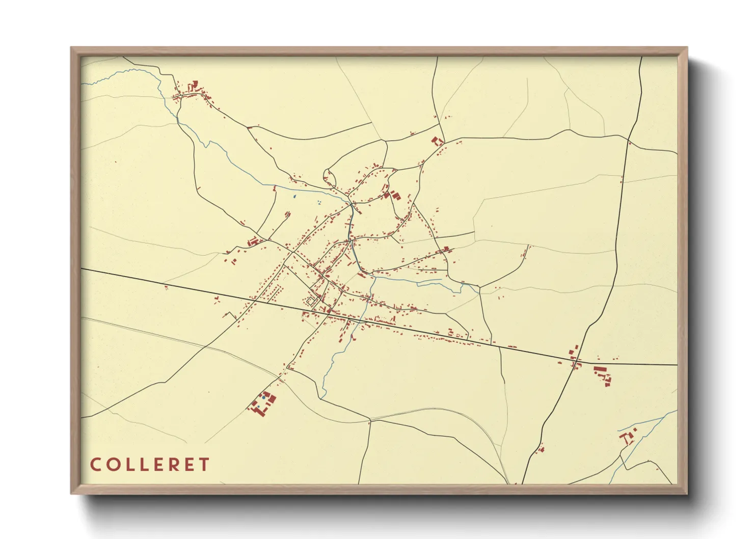 Une affiche de carte sur Colleret