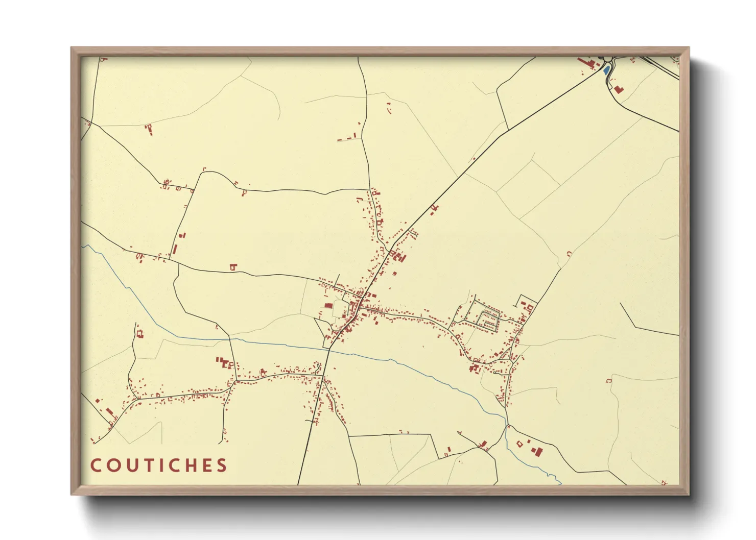 Une affiche de carte sur Coutiches