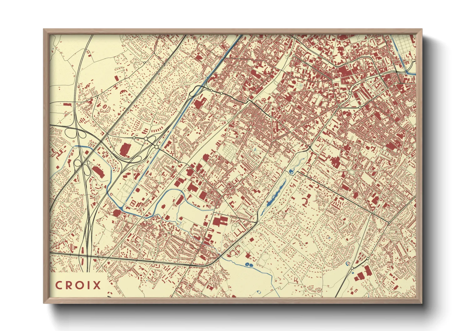 Une affiche de carte sur Croix