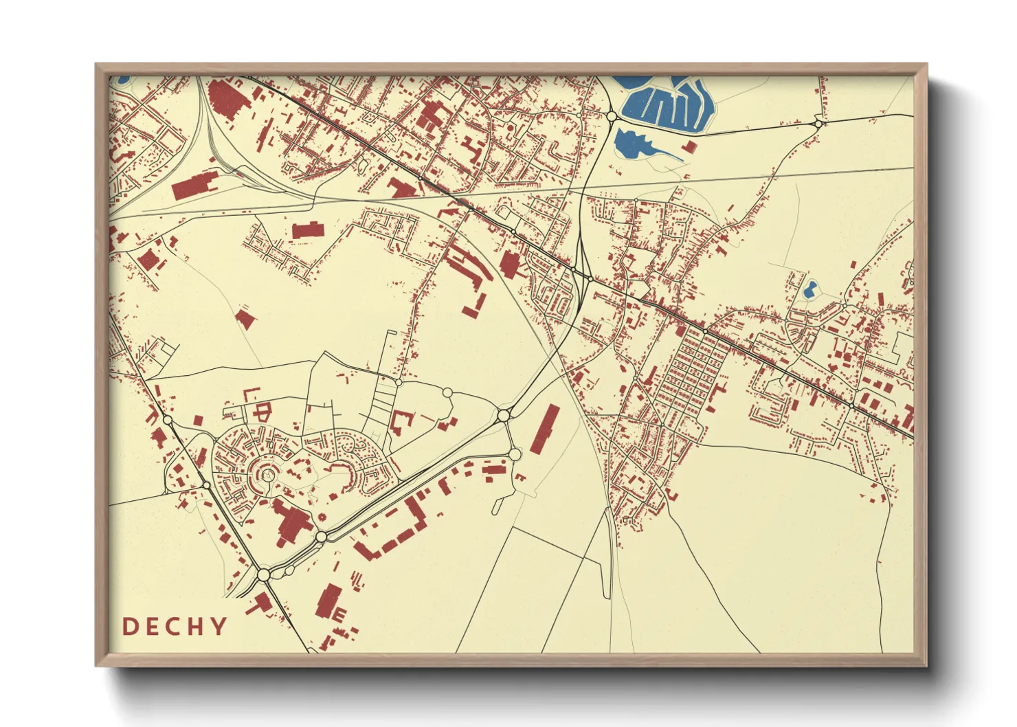 Une affiche de carte sur Dechy