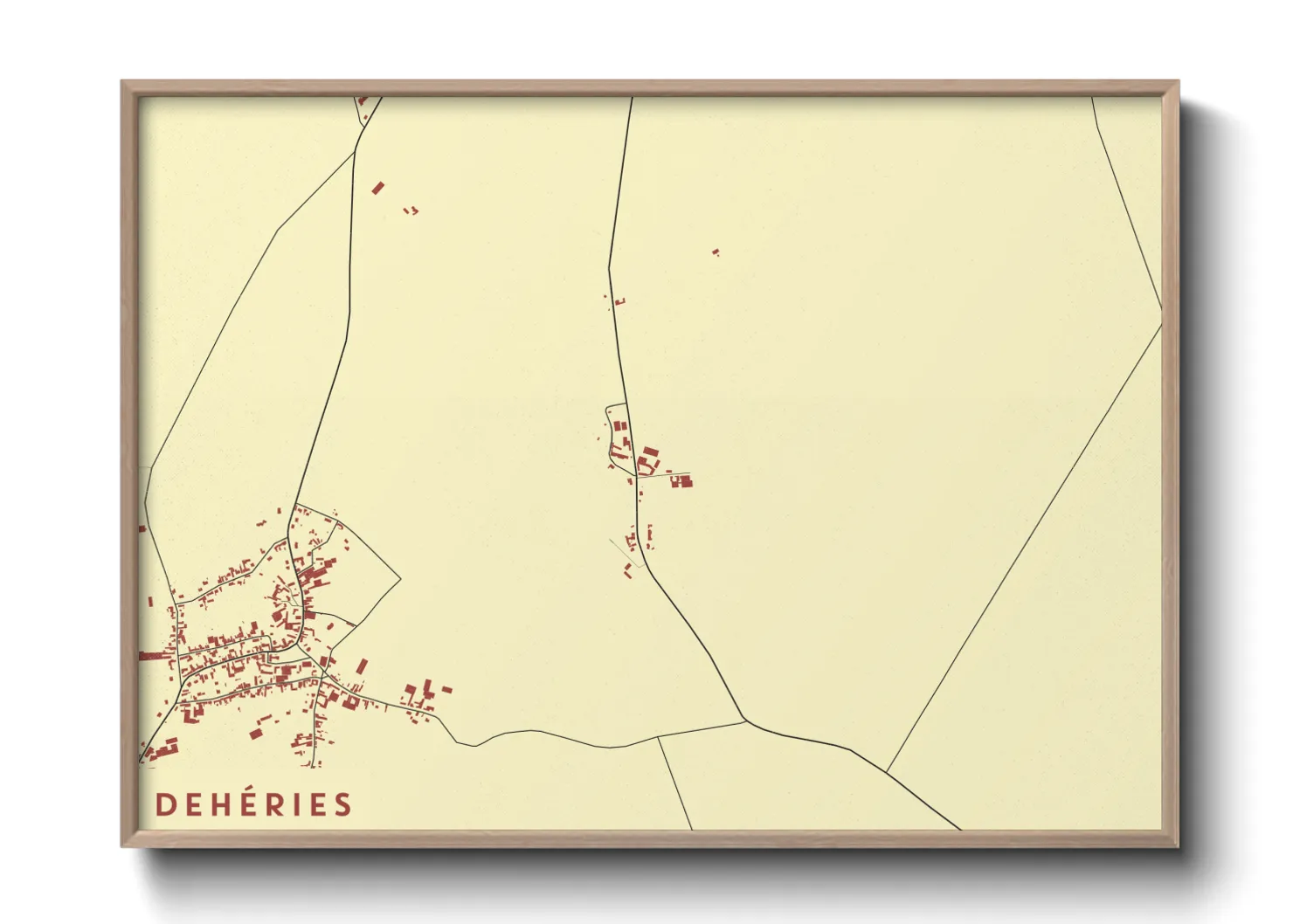 Une affiche de carte sur Dehéries