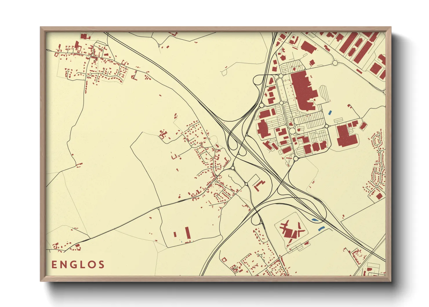 Une affiche de carte sur Englos