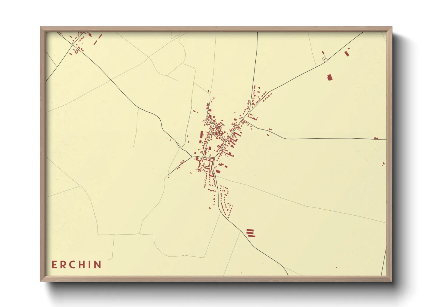 Une affiche de carte sur Erchin