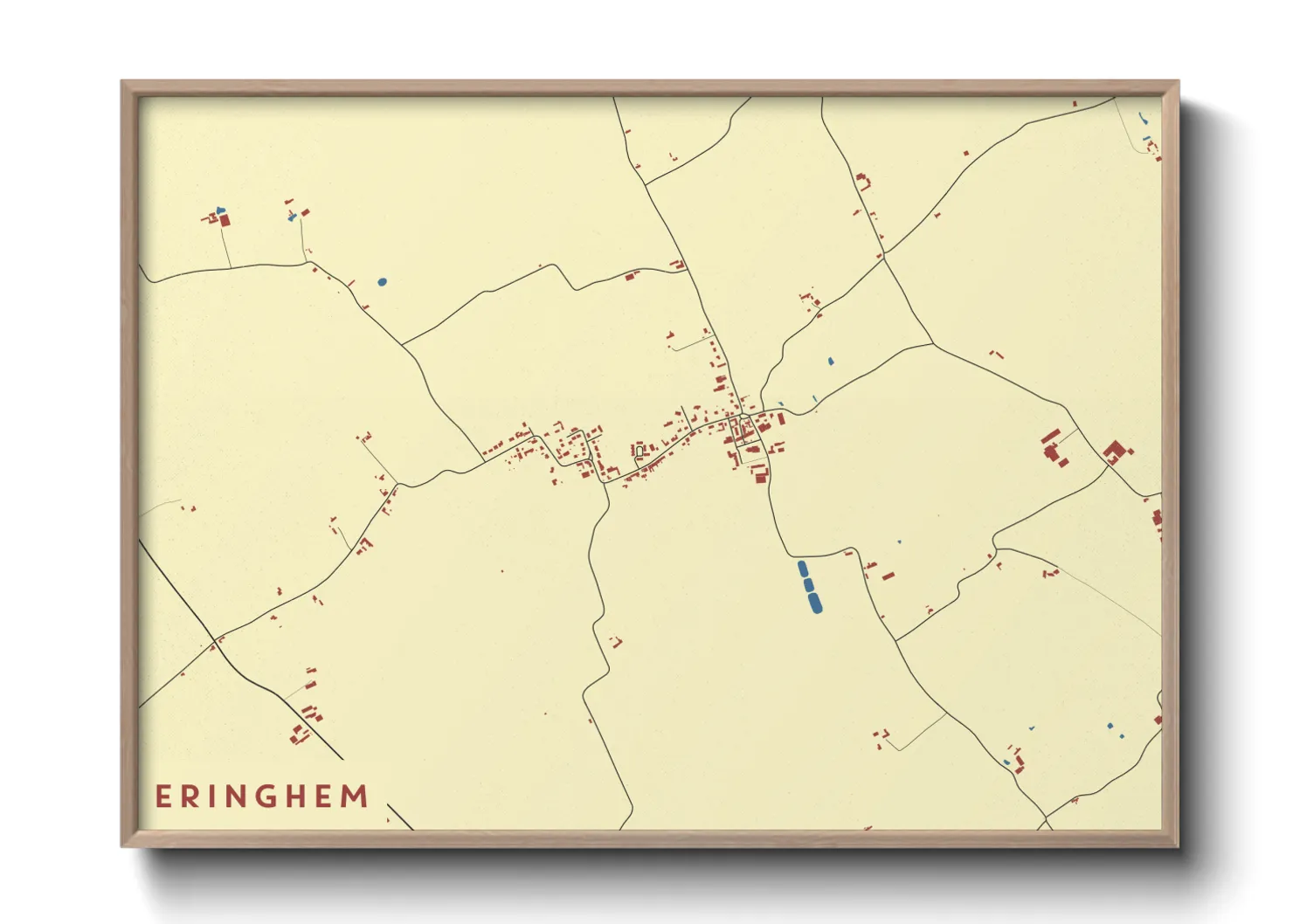 Une affiche de carte sur Eringhem