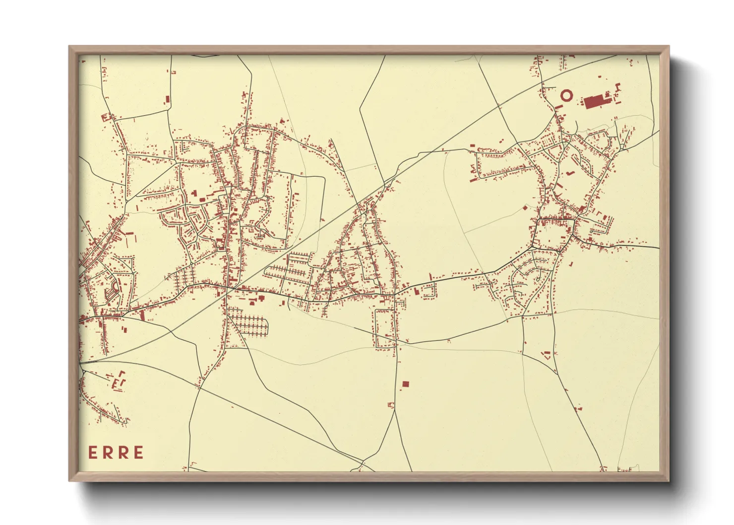 Une affiche de carte sur Erre