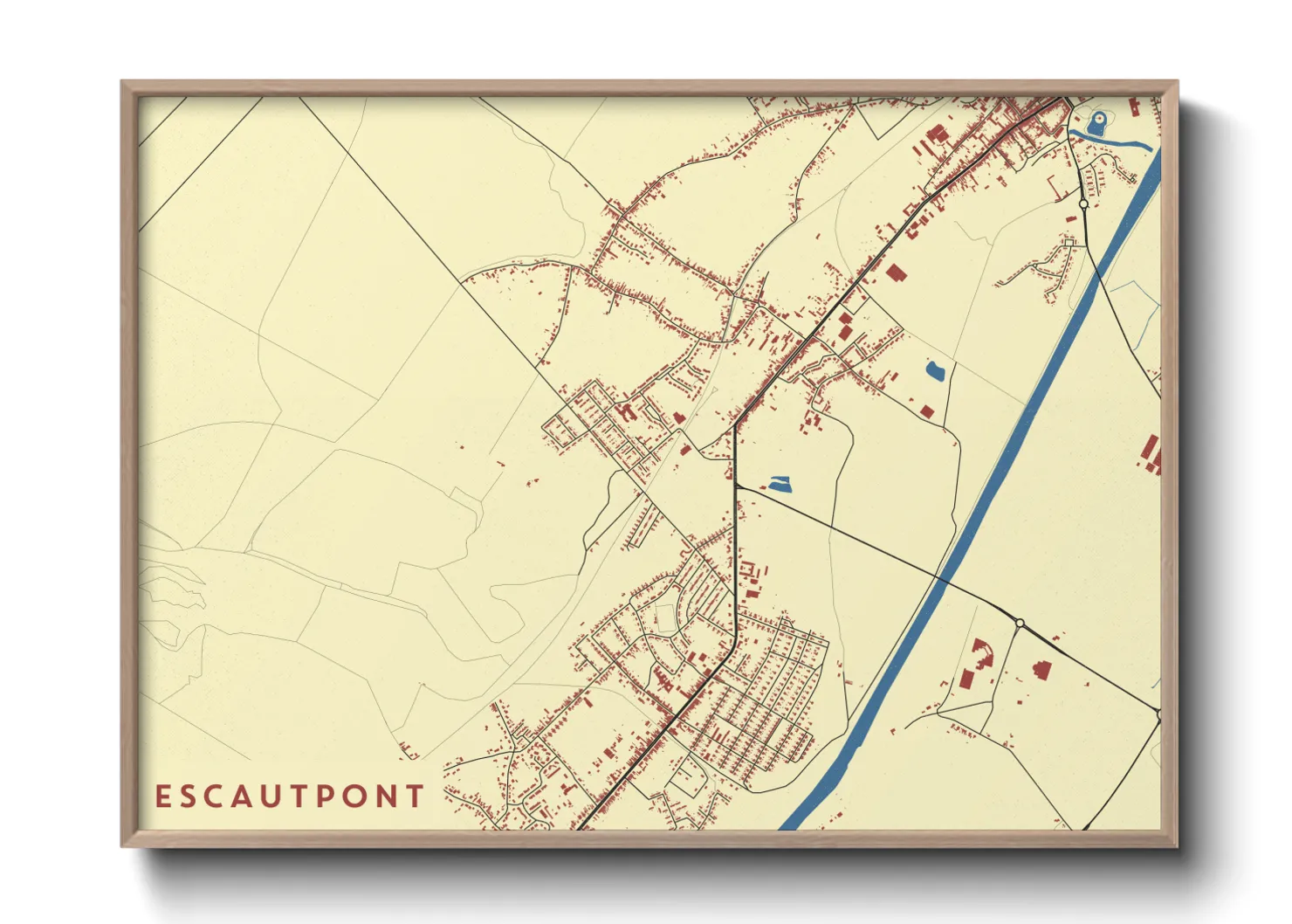 Une affiche de carte sur Escautpont