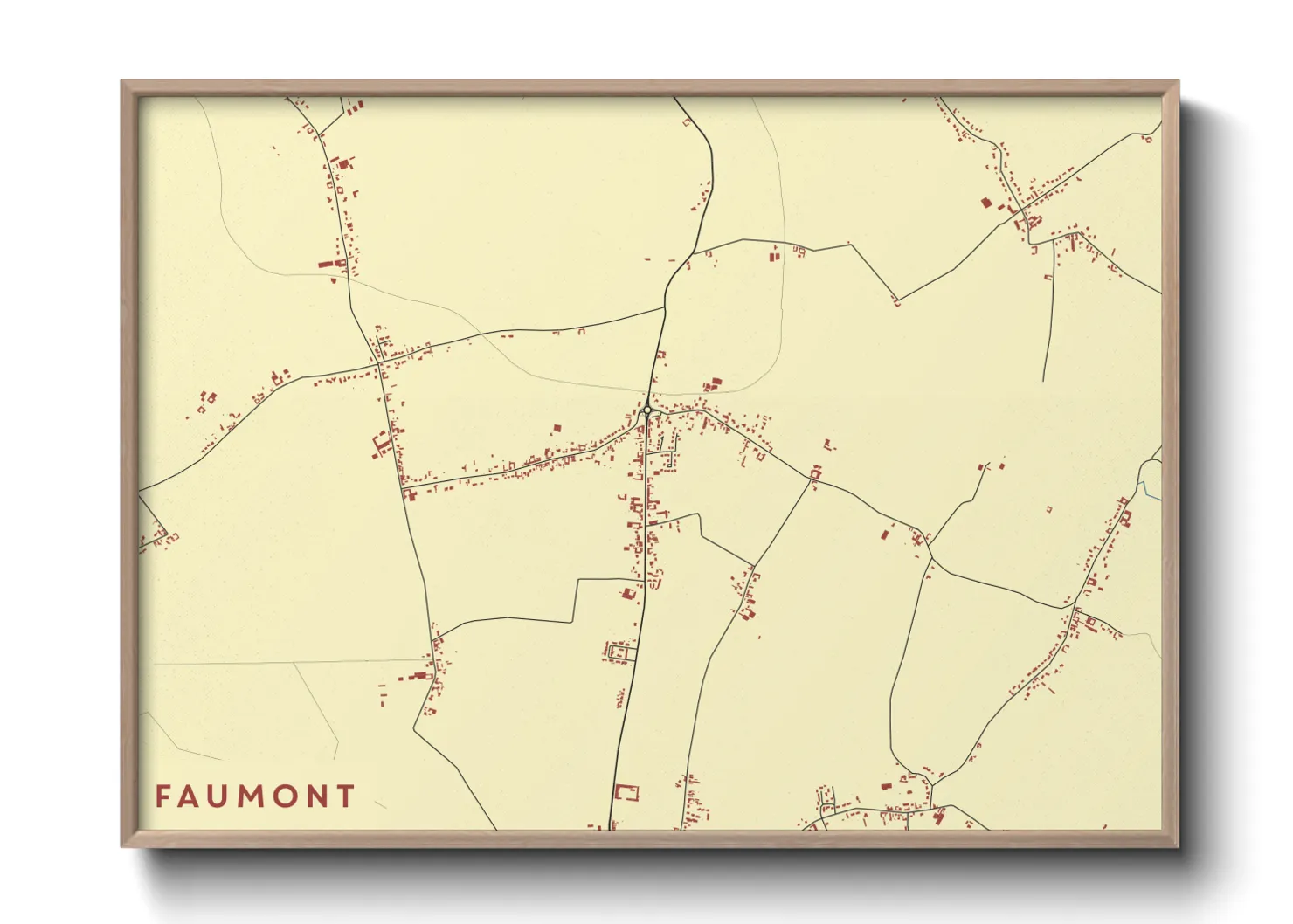 Une affiche de carte sur Faumont