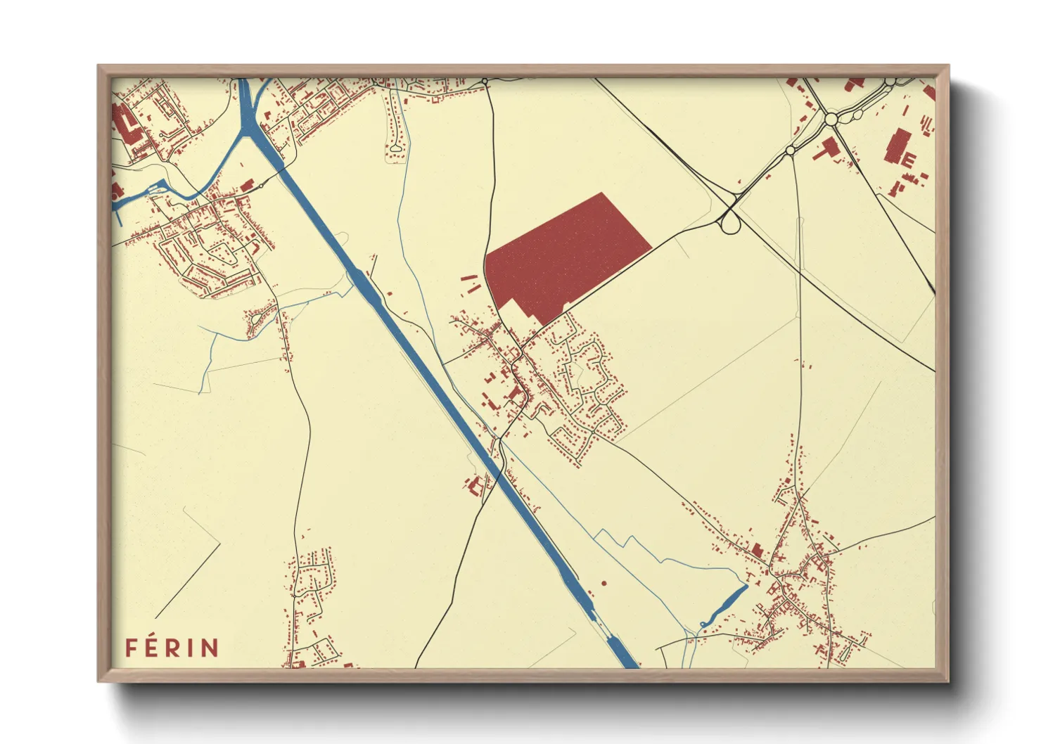 Une affiche de carte sur Férin