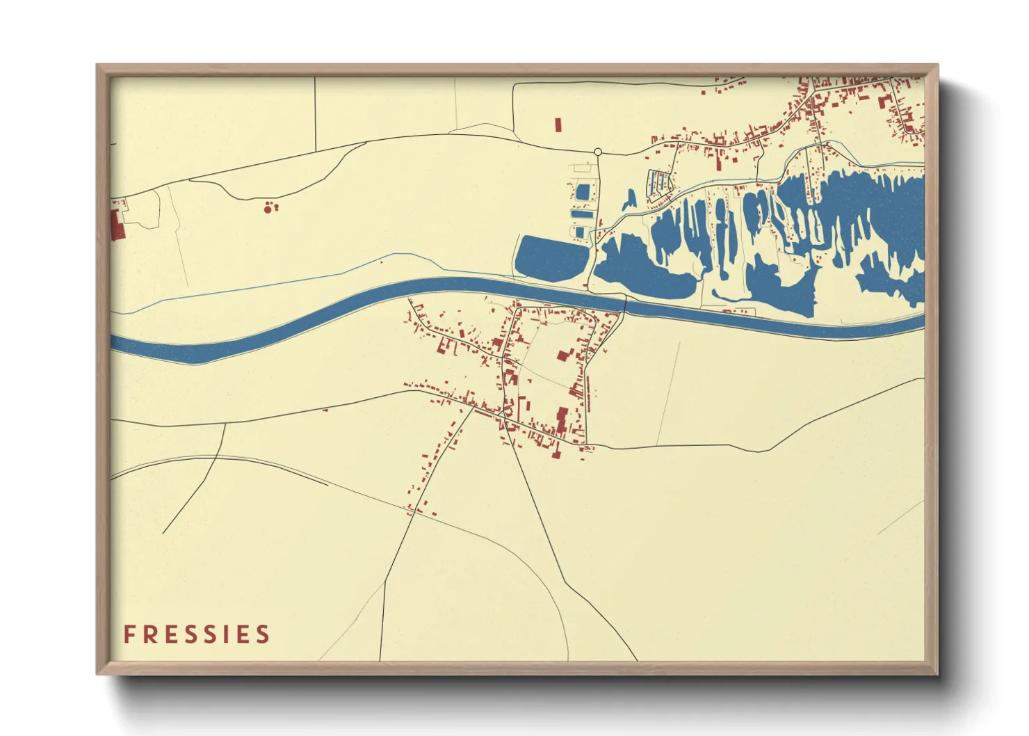 Une affiche de carte sur Fressies