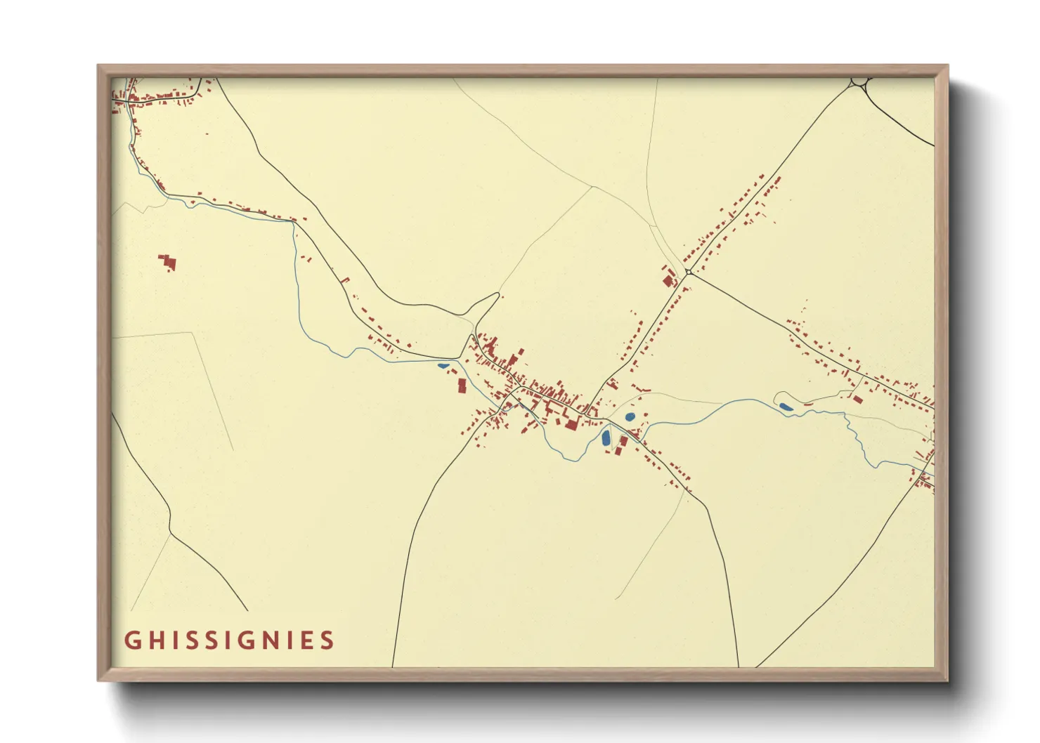 Une affiche de carte sur Ghissignies