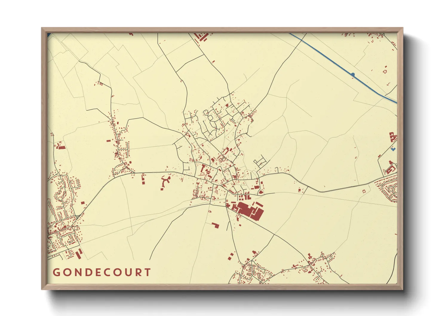 Une affiche de carte sur Gondecourt