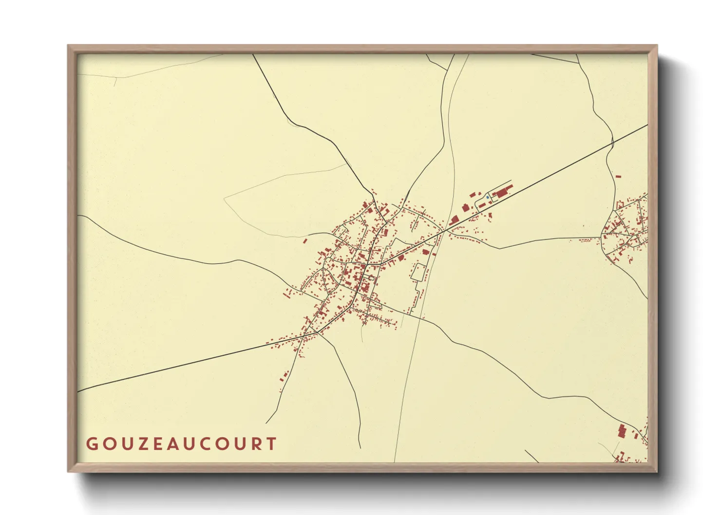 Une affiche de carte sur Gouzeaucourt