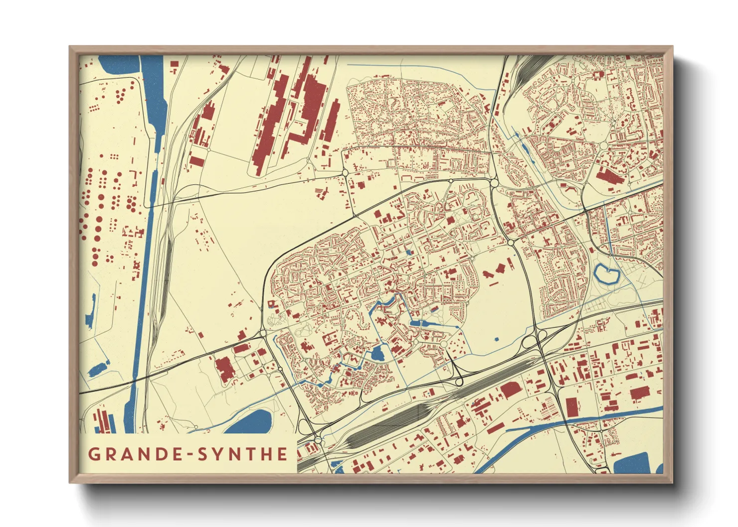 Une affiche de carte sur Grande-Synthe