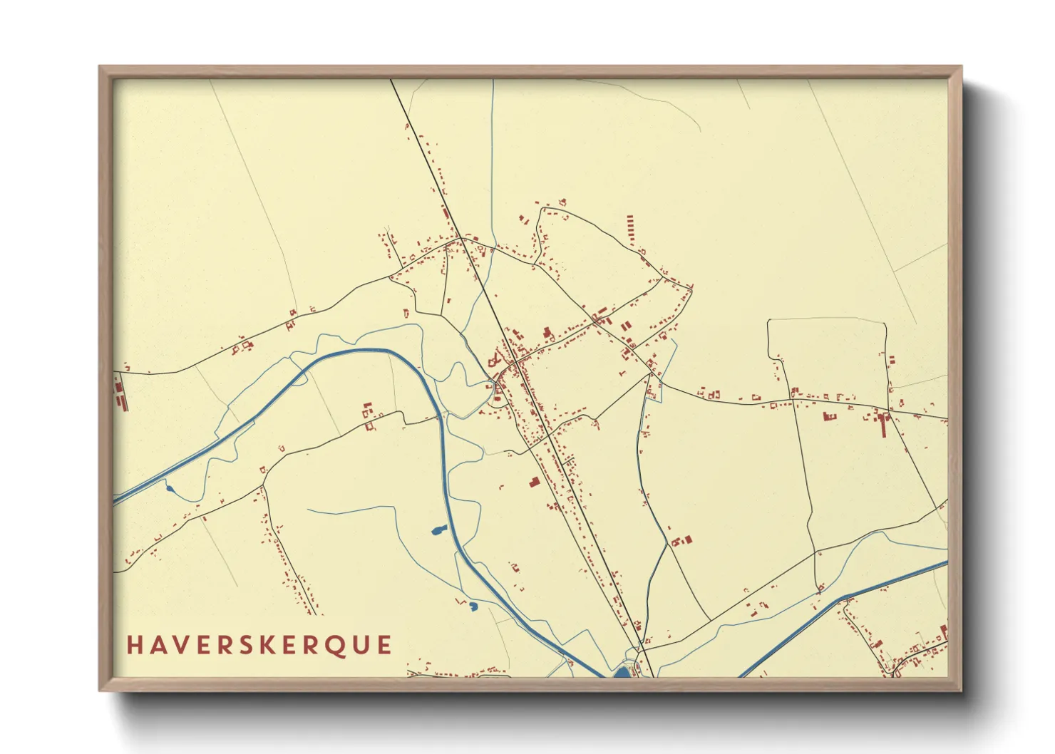 Une affiche de carte sur Haverskerque