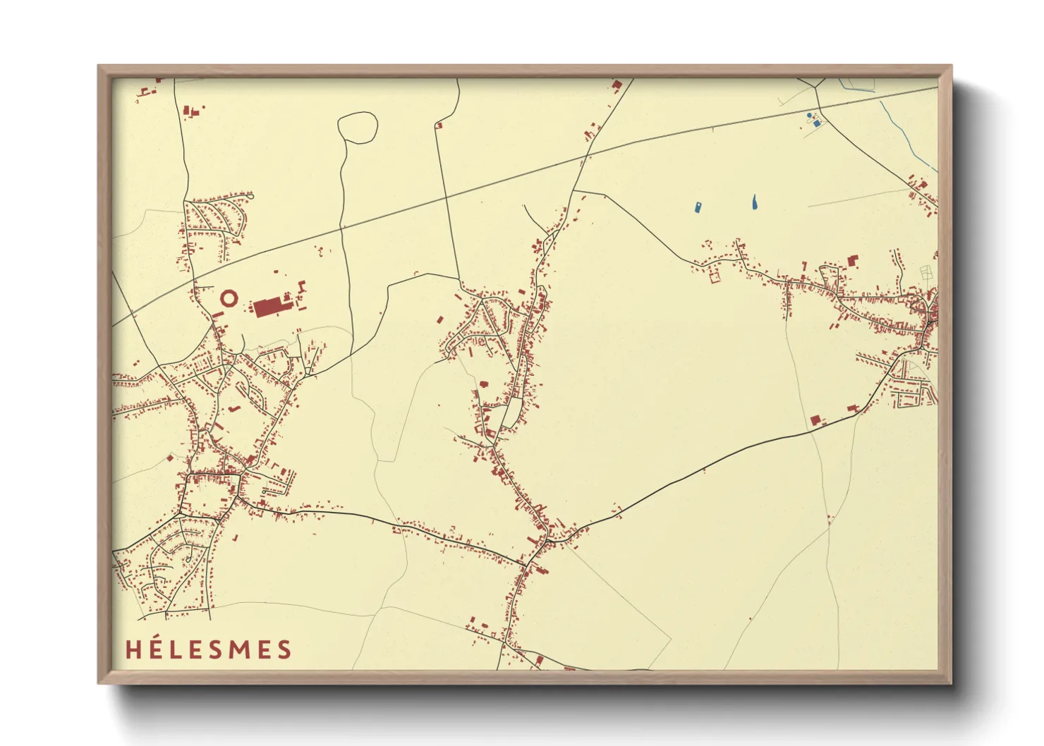 Une affiche de carte sur Hélesmes