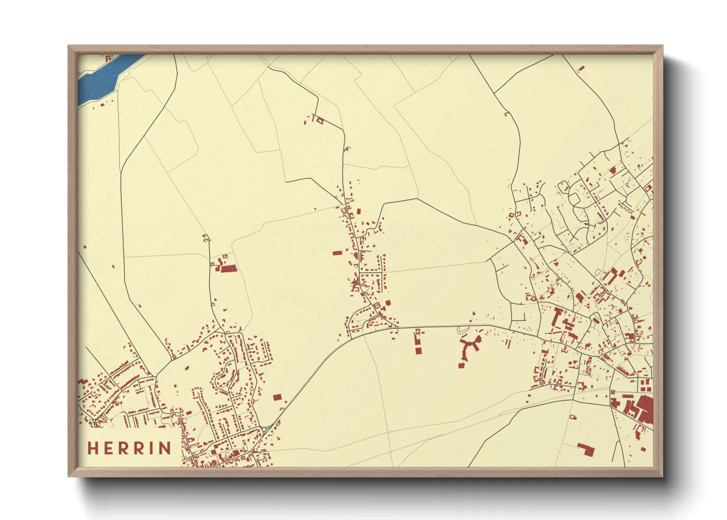 Une affiche de carte sur Herrin