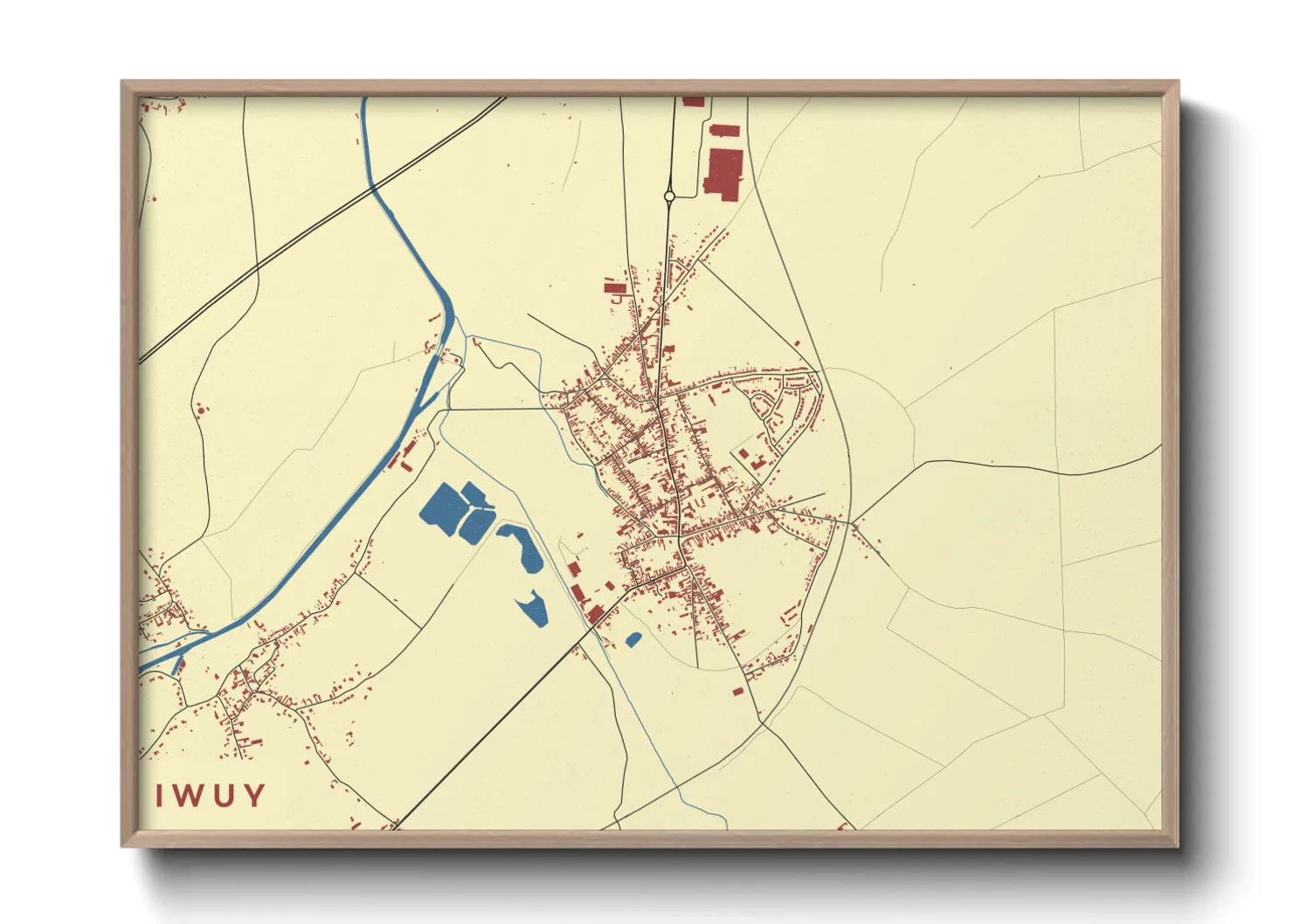 Une affiche de carte sur Iwuy