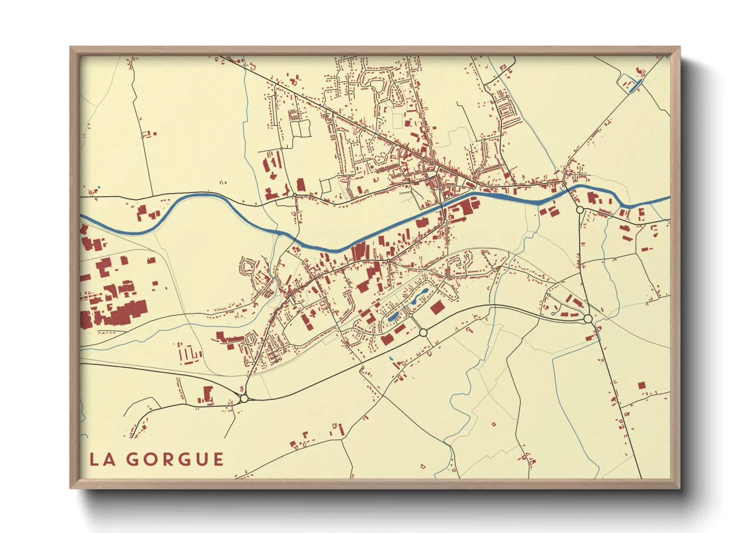 Une affiche de carte sur La Gorgue