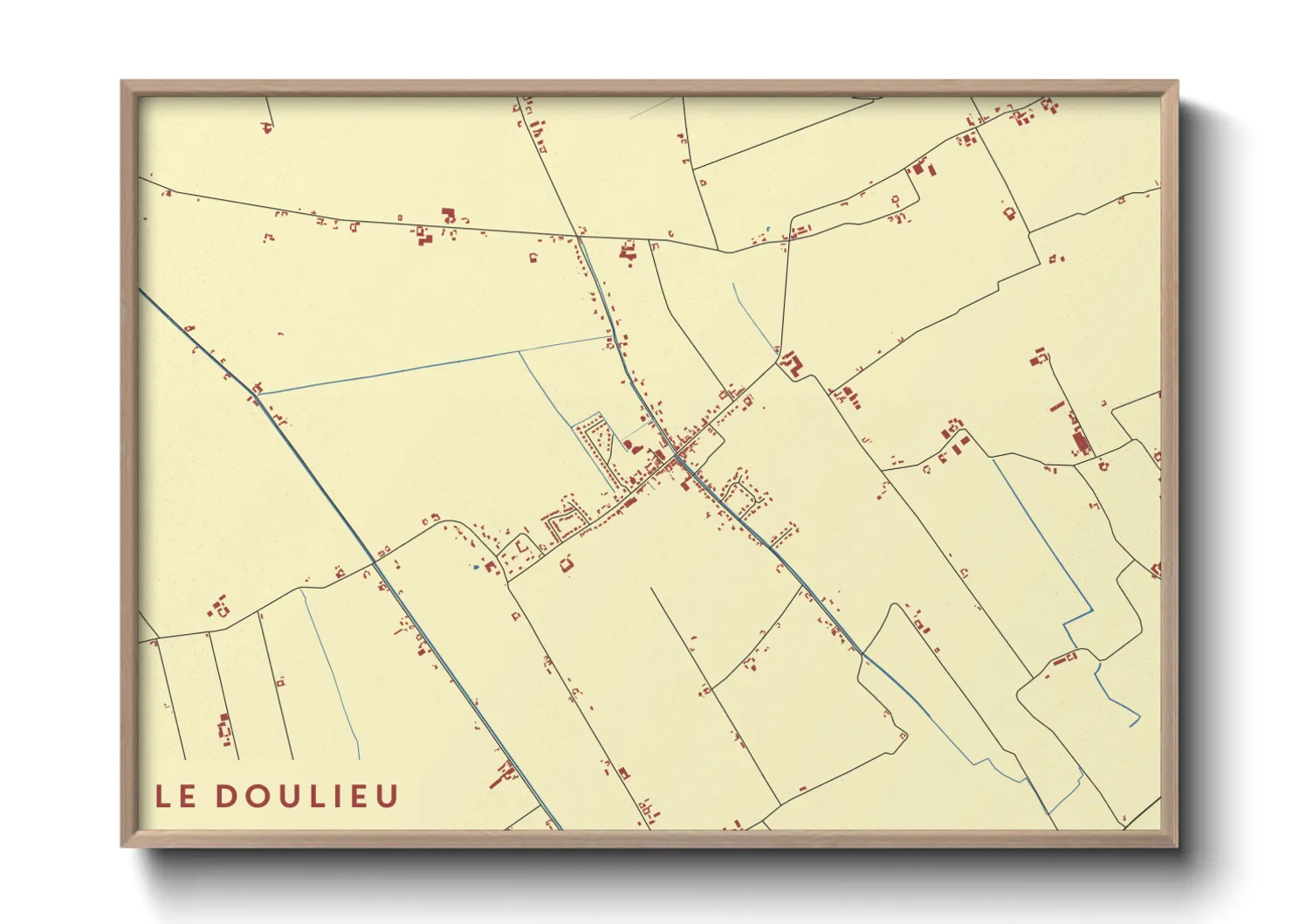 Une affiche de carte sur Le Doulieu
