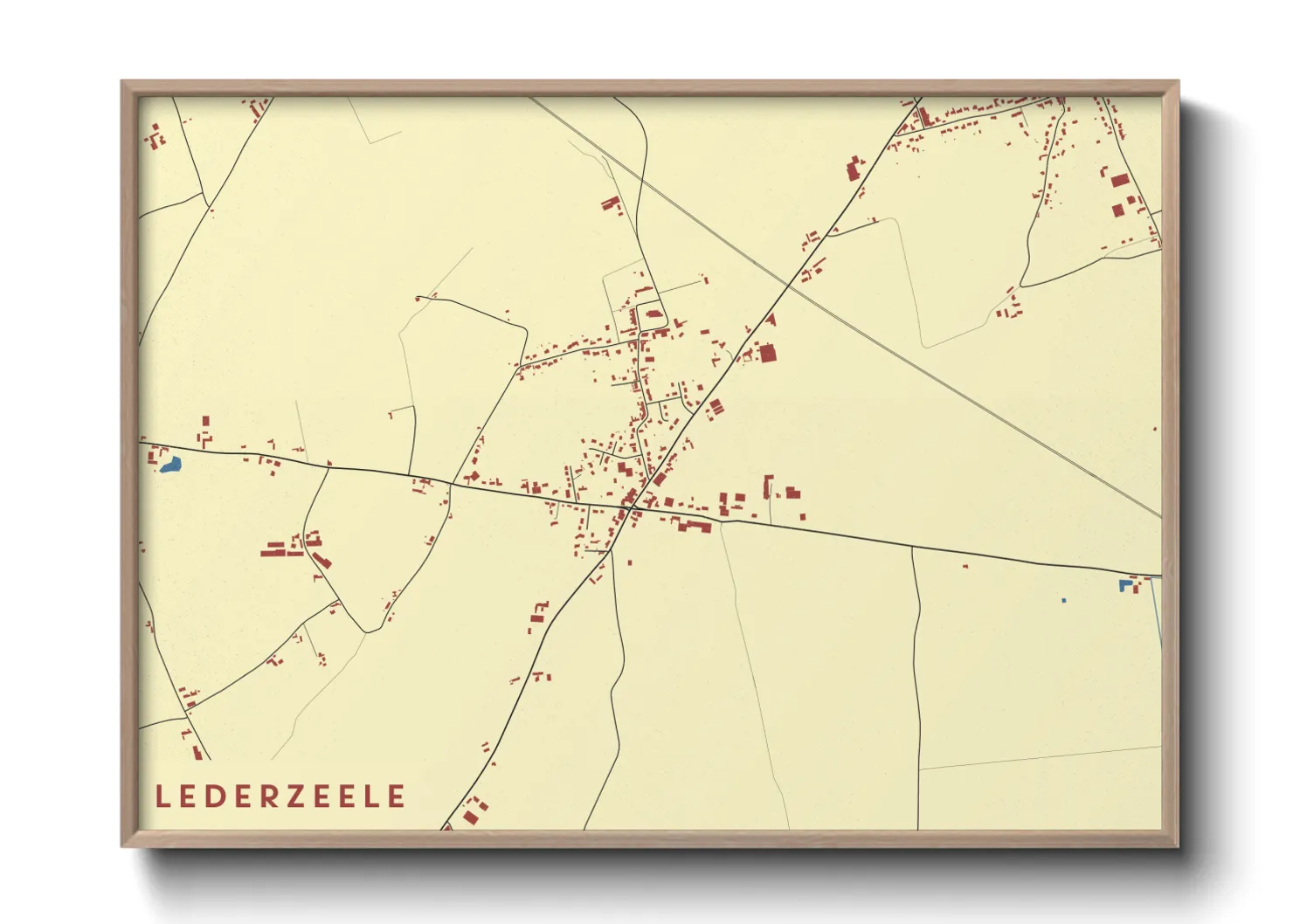 Une affiche de carte sur Lederzeele