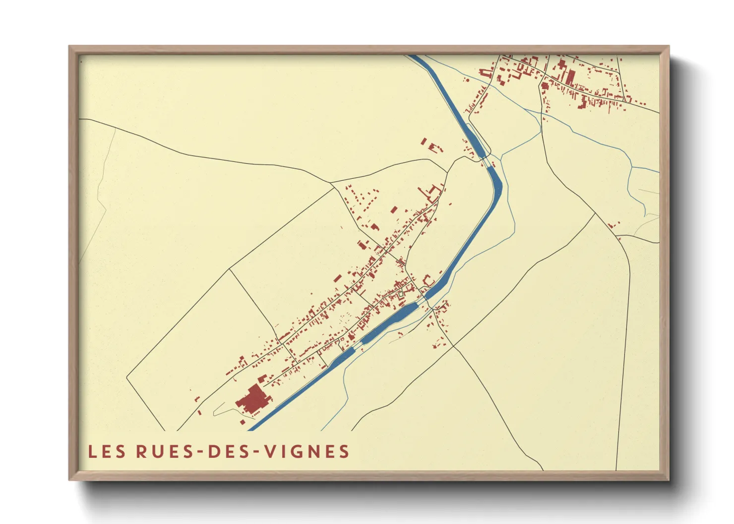 Une affiche de carte sur Les Rues-des-Vignes