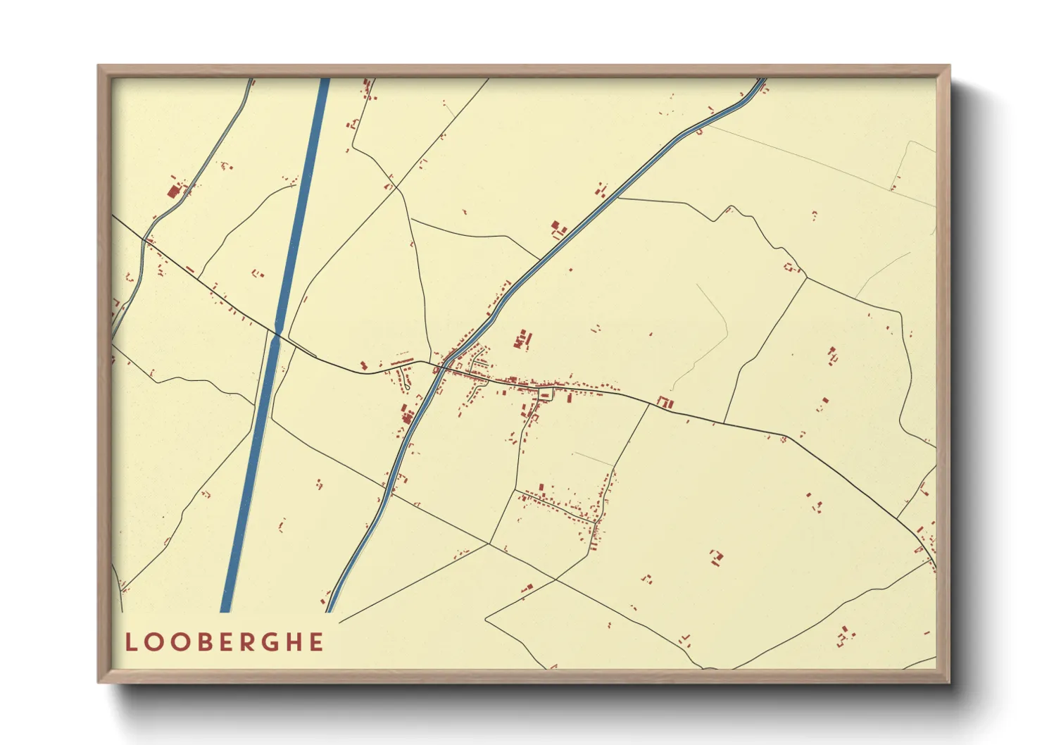 Une affiche de carte sur Looberghe