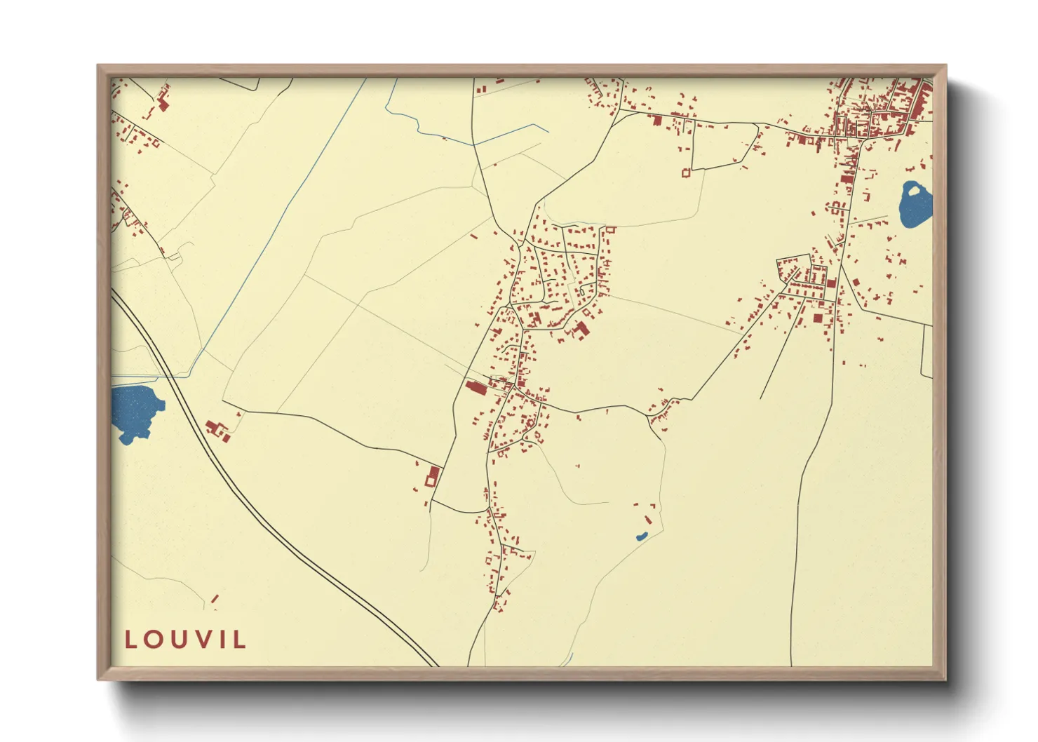 Une affiche de carte sur Louvil