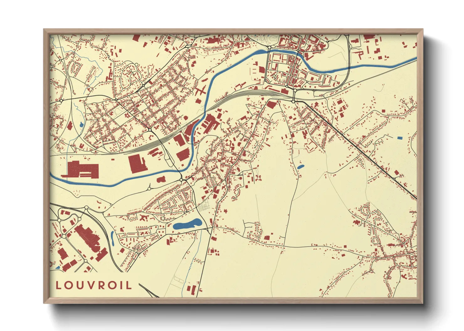 Une affiche de carte sur Louvroil