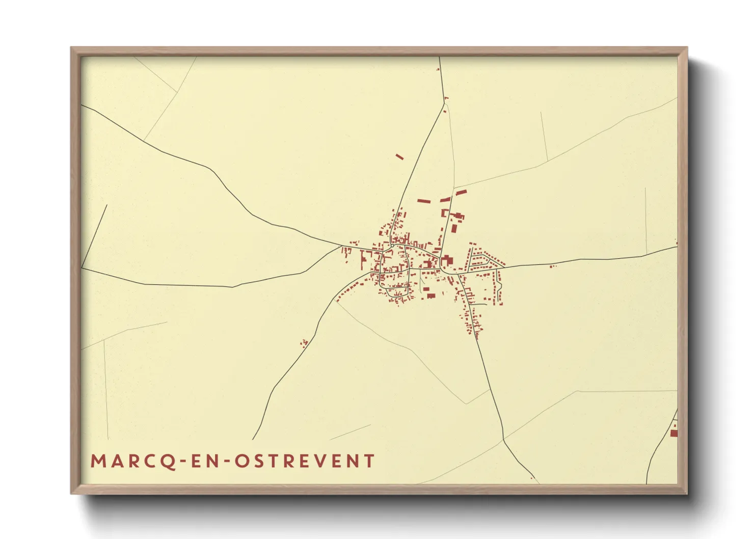 Une affiche de carte sur Marcq-en-Ostrevent