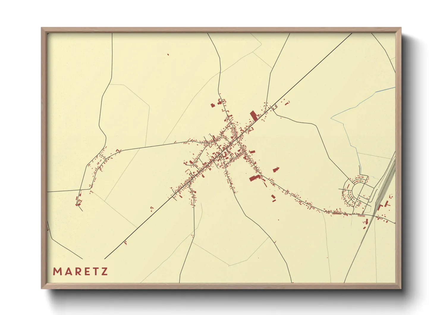 Une affiche de carte sur Maretz