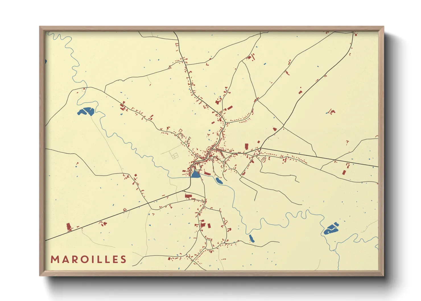 Une affiche de carte sur Maroilles