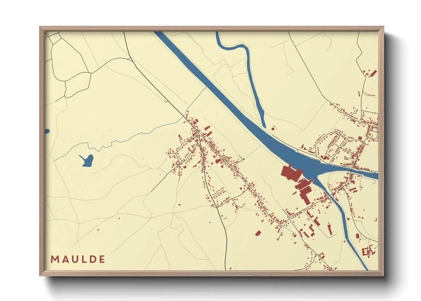 Une affiche de carte sur Maulde