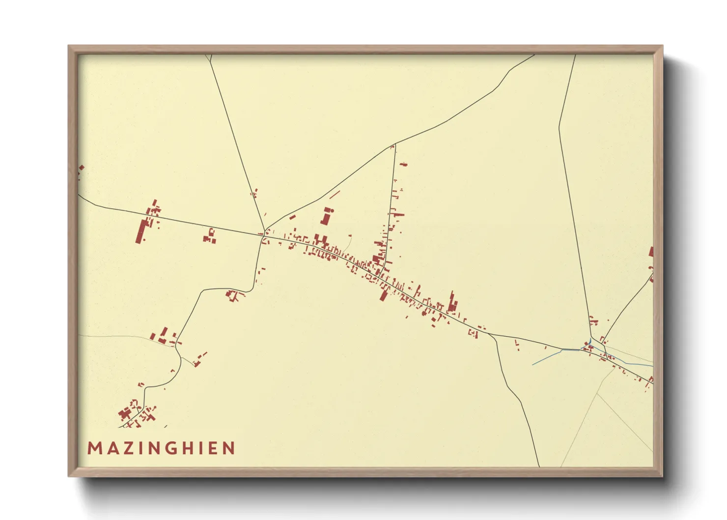 Une affiche de carte sur Mazinghien