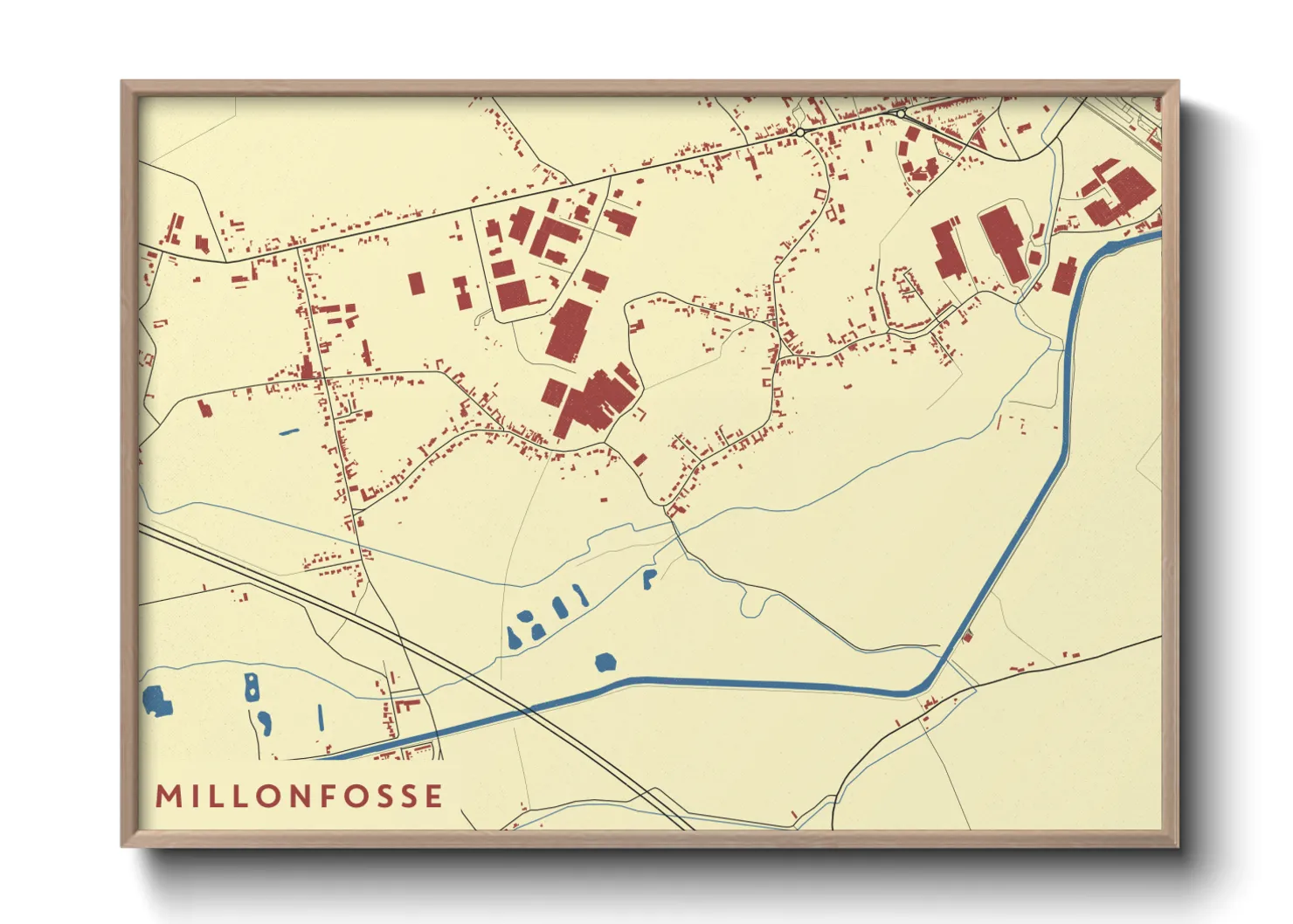 Une affiche de carte sur Millonfosse