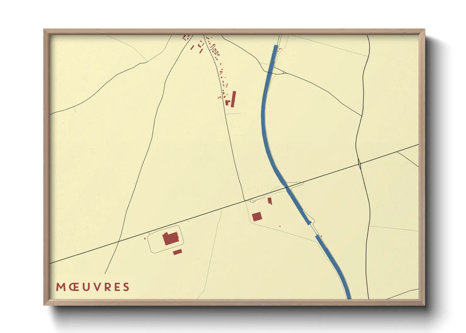 Une affiche de carte sur Mœuvres