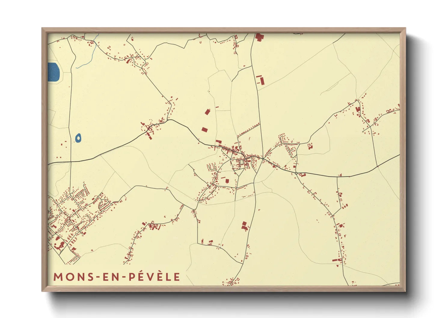 Une affiche de carte sur Mons-en-Pévèle