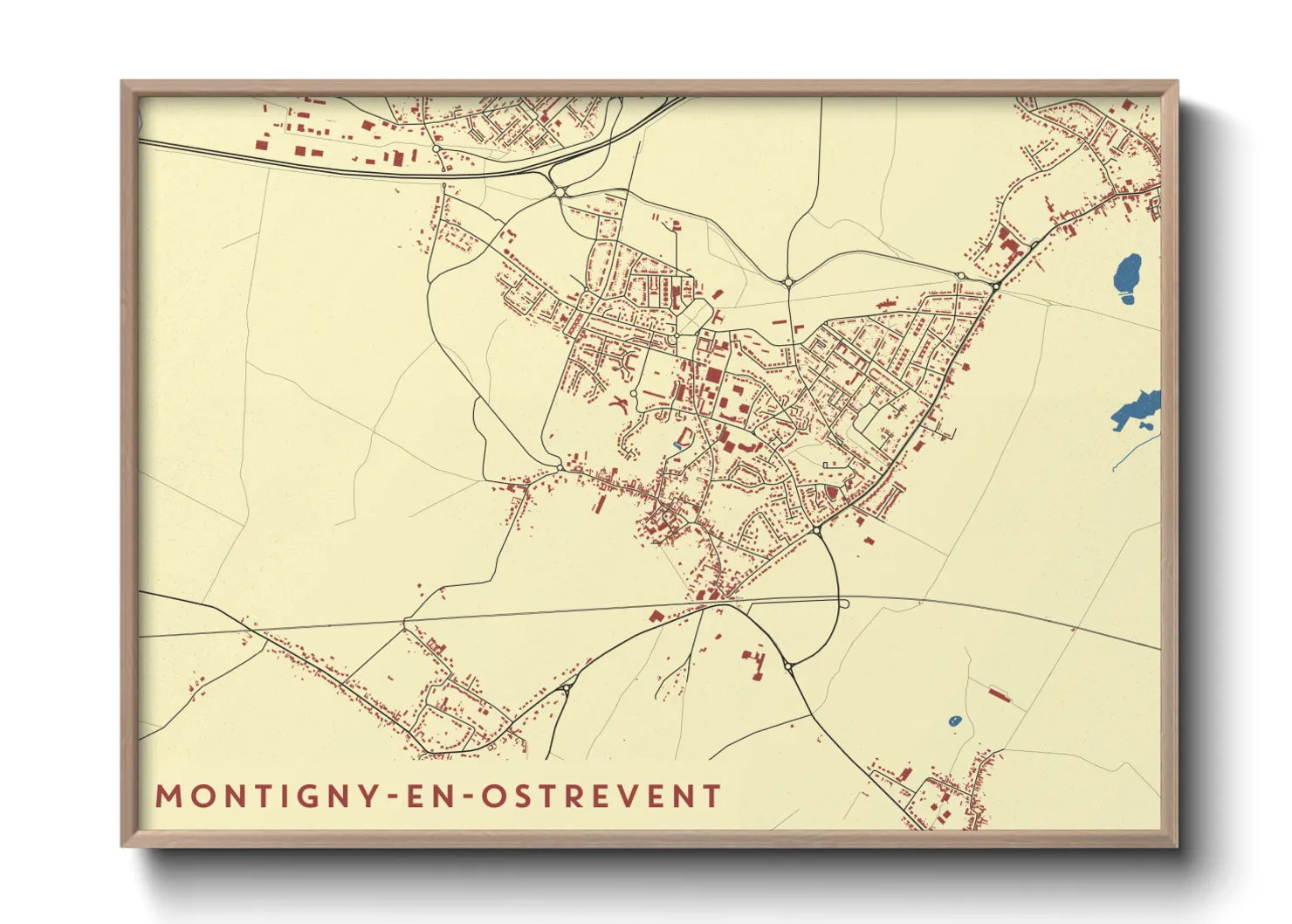 Une affiche de carte sur Montigny-en-Ostrevent
