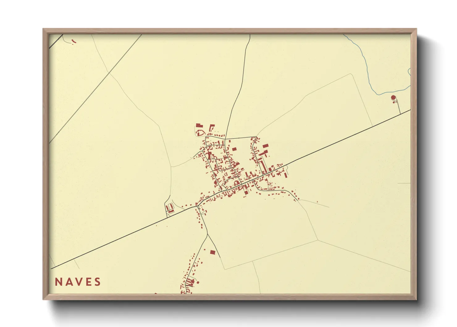 Une affiche de carte sur Naves