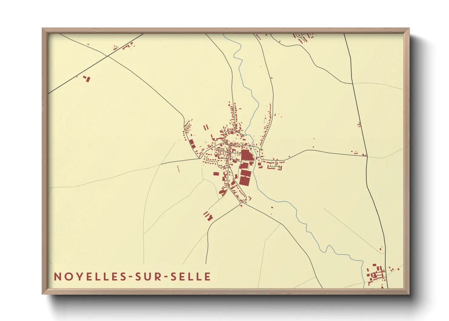 Une affiche de carte sur Noyelles-sur-Selle